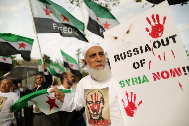 демонстрация против Путина в Бейруте