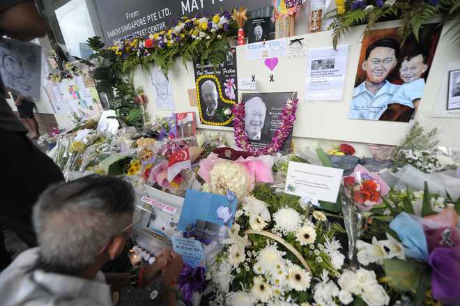 ... Prime Minister Lee Kuan Yew in Singapore on March 28, 2015. — AFP