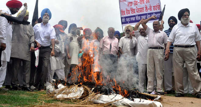 Ex-soldiers burn effigies of PM, FM, Defence Minister for OROP delay