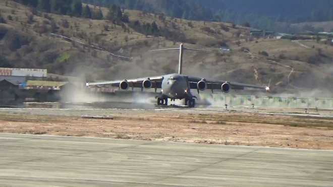 Amid standoff with China, IAF’s C-17 makes landing near border