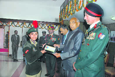 Governor felicitates NCC cadets