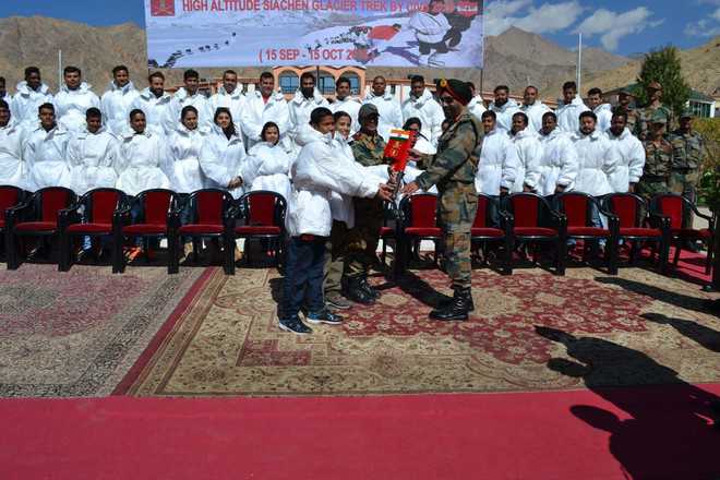 Siachen trek flagged off