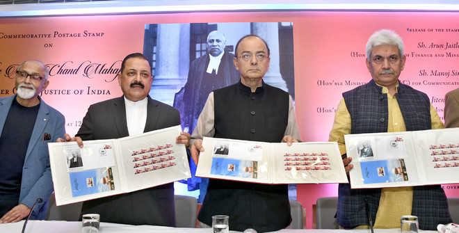 Postal stamp issued to honour 3rd CJI 