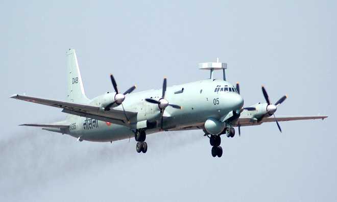 Navy's IL 38 SD aircraft carries out anti-ship missile firing