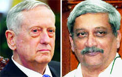 Mattis touches base with Parrikar