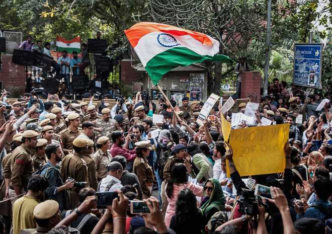 Ramjas issue: DU students, teachers take out protest march