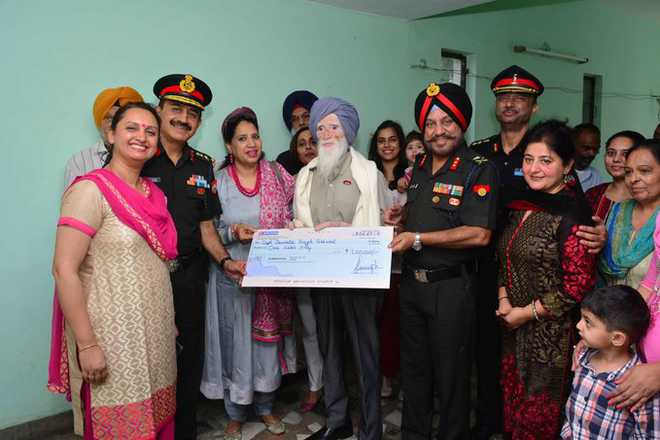 Centenarian ex-serviceman felicitated