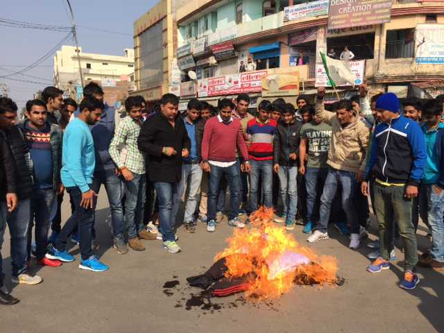 Protests over screening of ''MSG'' in Haryana