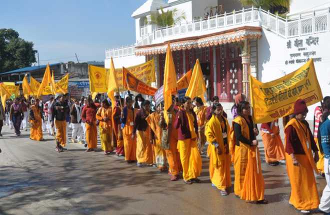 Shantikunj activists hold awareness march