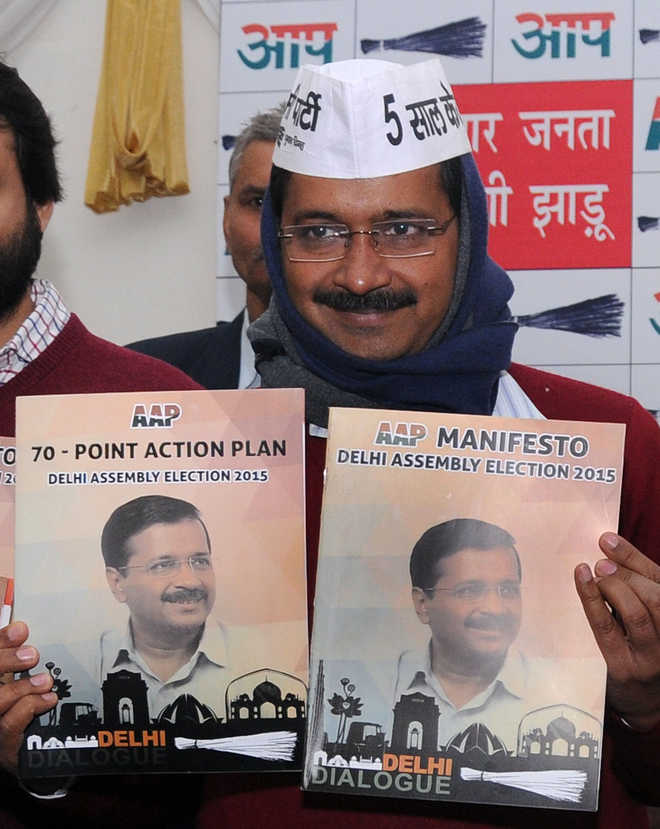 AAP releases manifesto, promises full statehood for Delhi