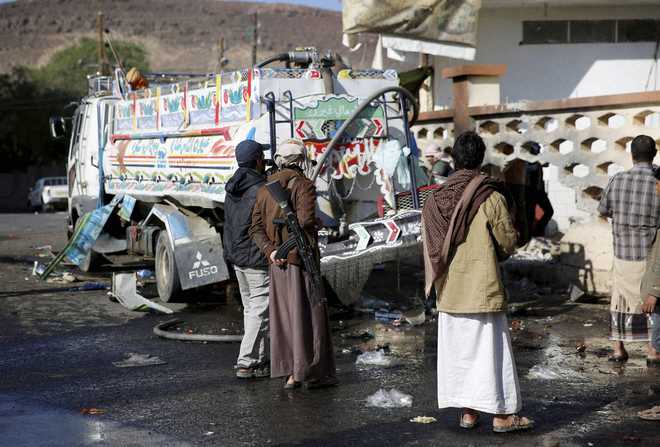 Suicide bombing kills 7 in rebel-held Yemen capital