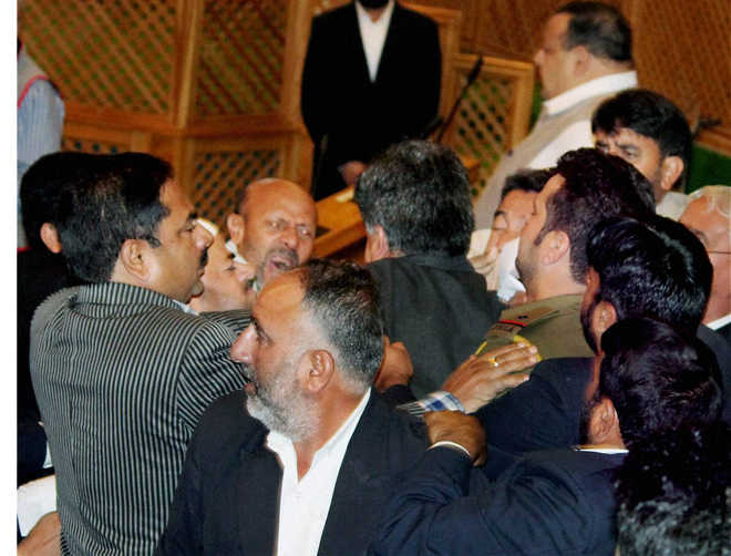 Independent MLA assaulted in J&K Assembly for hosting beef party