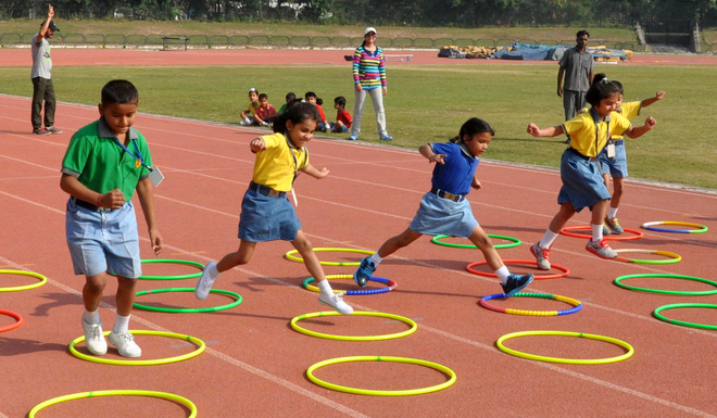 national school celebration sports in day day school annual sports Dikshant celebrates