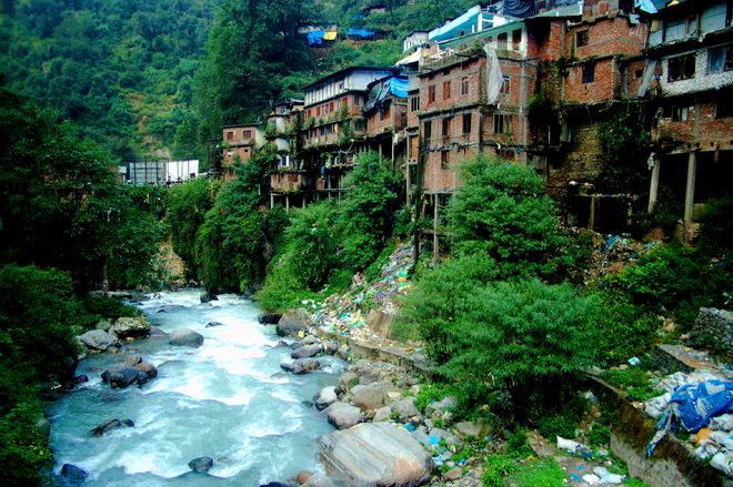 Village sewage polluting rivers