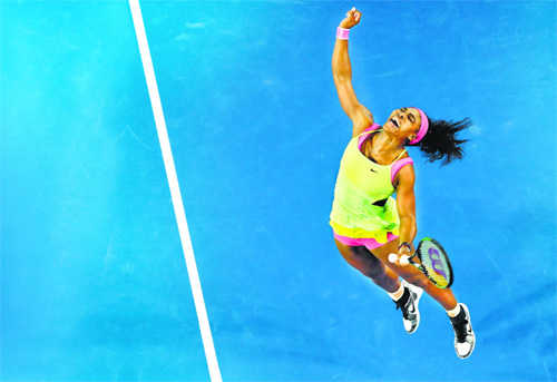Serena’s leap of joy