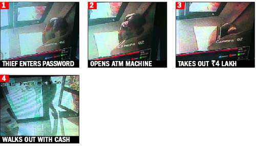 Smooth operator: Thief enters ATM kiosk, walks away with Rs4 lakh in P’kula