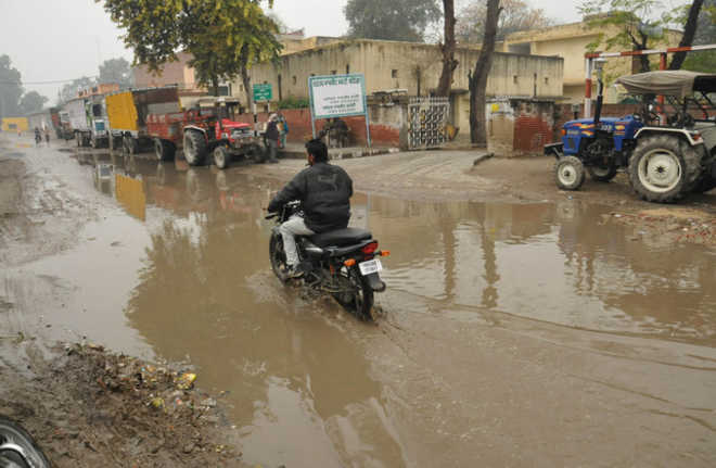 Residents flay govt for poor condition of road : The Tribune India