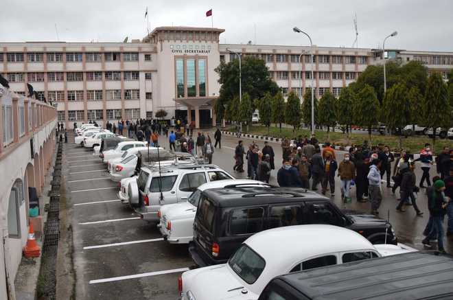 People flood civil secretariat as new government sets in