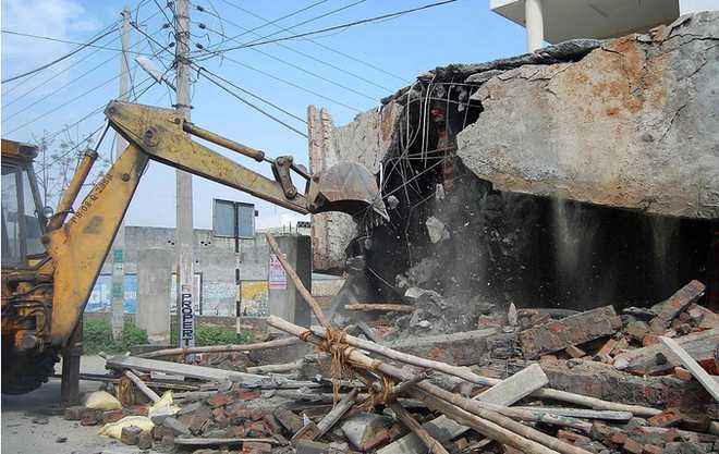 51 illegal buildings razed : The Tribune India