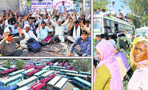 Commuters suffer as roadways staff go on strike
