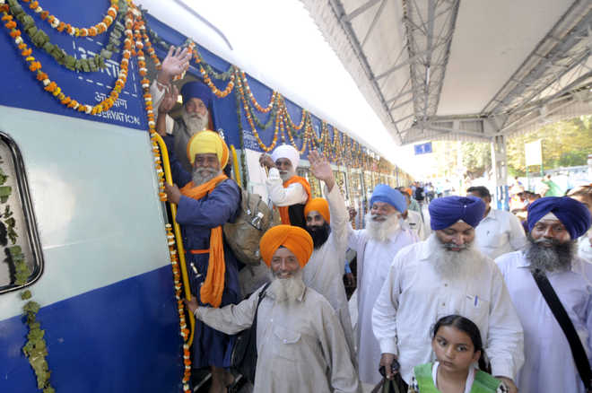 Rail minister flags off a new train connecting two Takhts in Punjab
