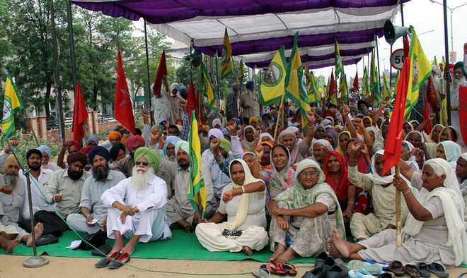 Irate over Centre’s policies, farmers stage sit-ins