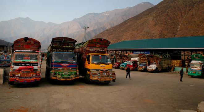 Only 12 trucks leave for PoK, traders cry foul