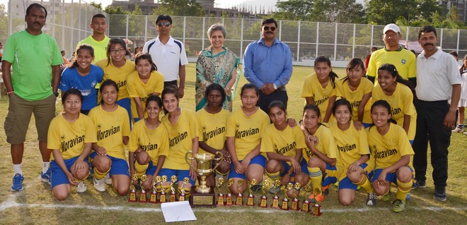 Moravian Institute win girls football cup