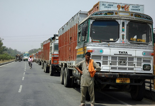 Truckers cause frequent traffic jams near Chheharta