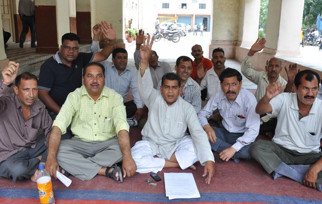 DMC workers demand regular jobs, pay arrears