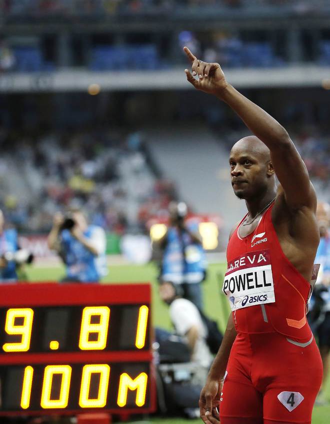 Powell wins in Paris with his fastest 100m in four years