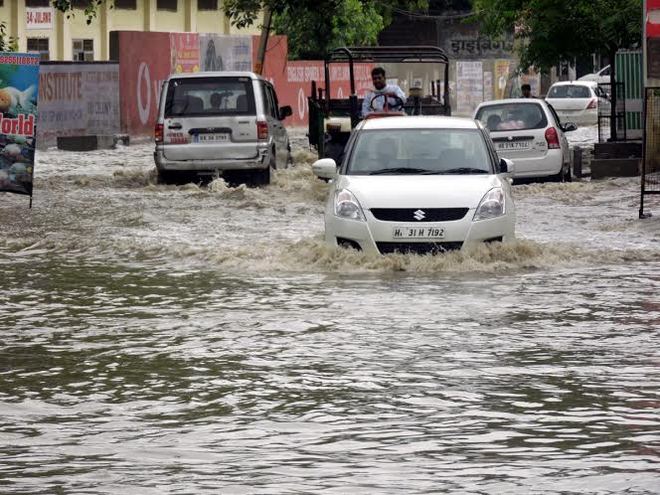 Jind waterlogged, INLD MLA sits on dharna outside DC office : The ...