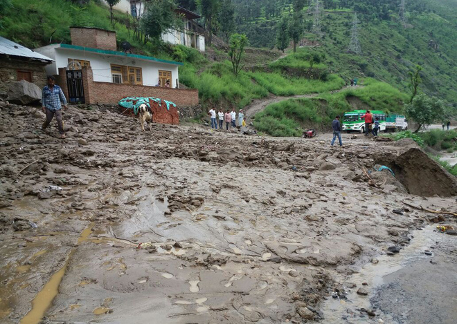 Doda highway blocked after landslides