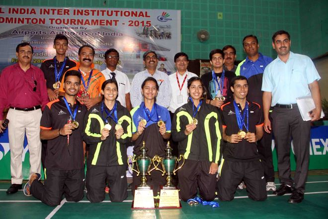 AAI teams win badminton titles