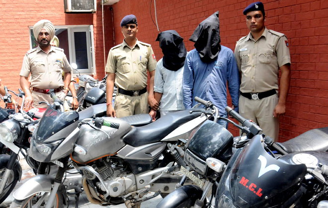 2 thieves arrested, 13 two-wheelers recovered