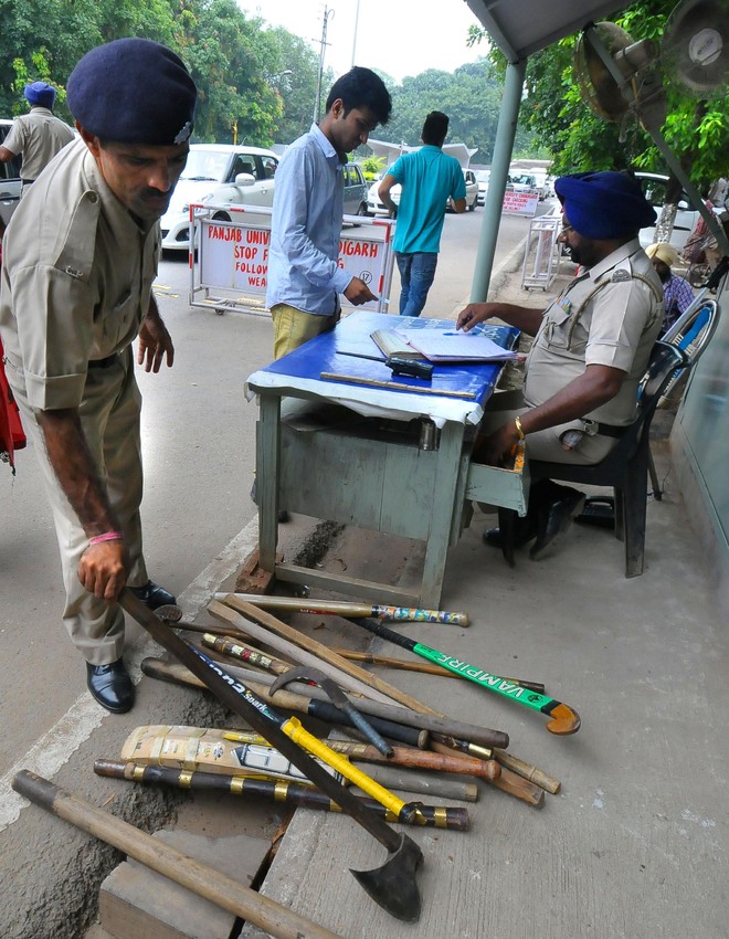 Weapons recovered from students’ vehicles at PU