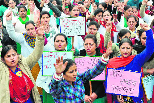 A day of protests in city : The Tribune India