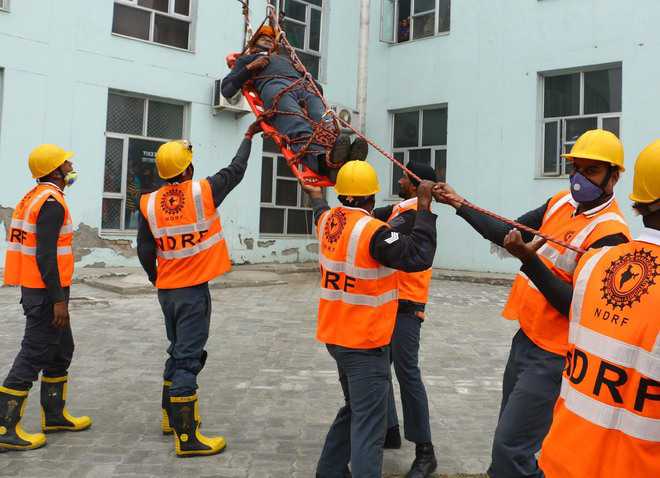 Ndrf Team Conducts Mock Drill Relief Rescue Operations The Tribune India