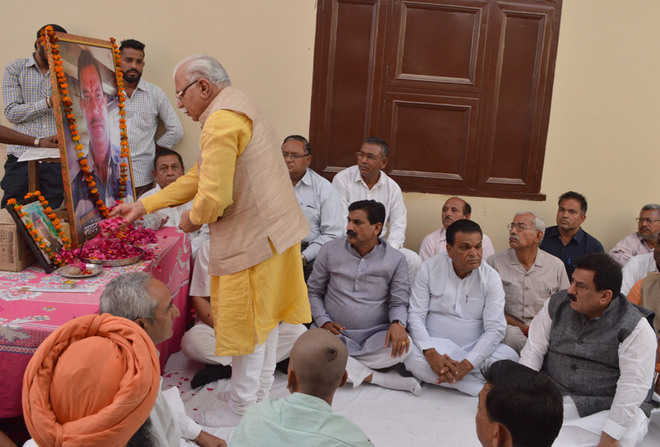 CM meets martyr’s family, announces job and Rs50 lakh