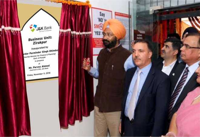 J&K Bank opens branch in Zirakpur
