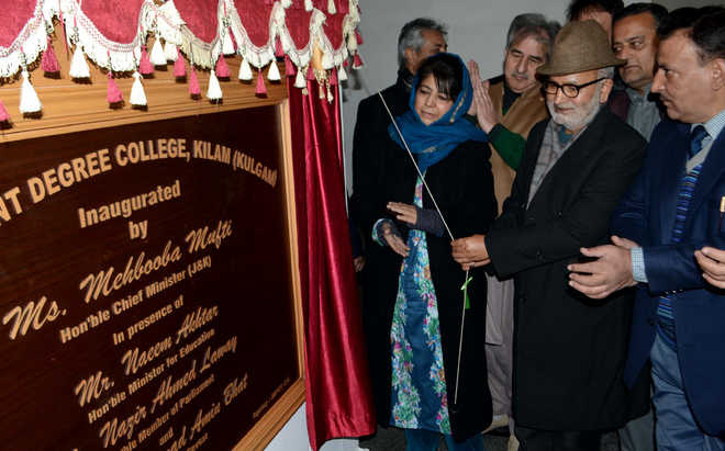 CM opens degree college in Kulgam village