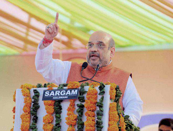 Amit Shah calls upon people to ‘throw out’ Congress govt