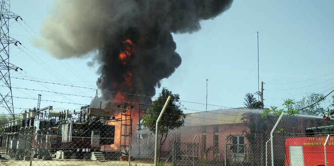 Transformer catches fire in Raikot