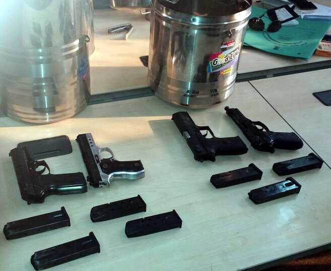 Four arrested with arms at Attari check post