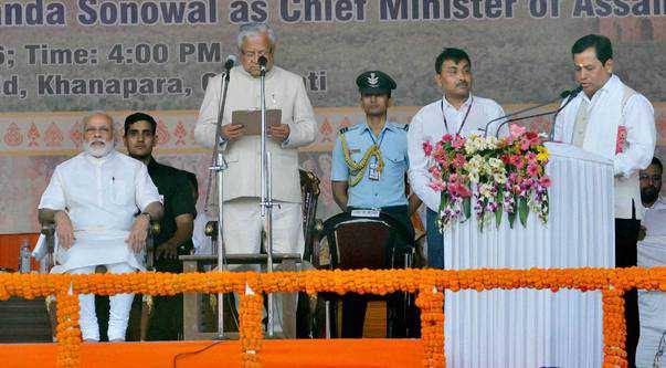 Sonowal sworn in Assam CM with 10 ministers