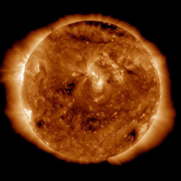 NASA spots giant coronal hole on Sun