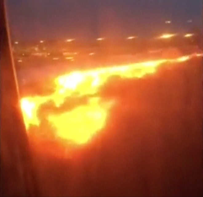 Narrow escape for 240 people as Singapore Airlines jet catches fire