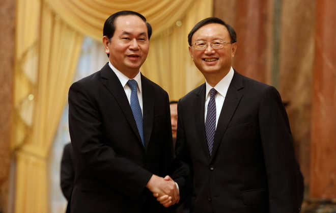 Top Chinese envoy visits Vietnam as South China Sea tension rises