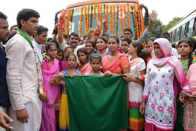 Rakhi gift: Six buses for Meham girls