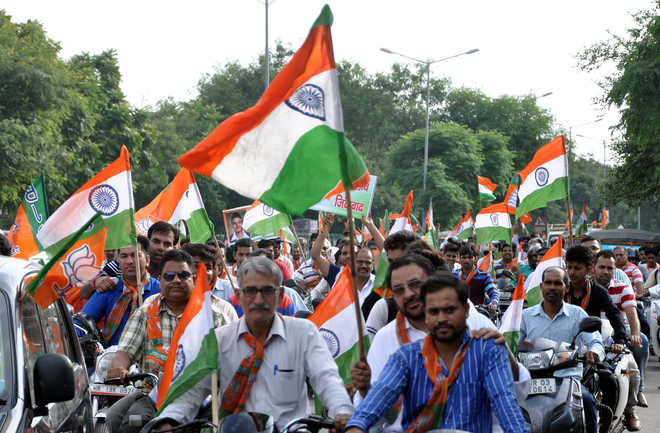 Remembering martyrs: BJP holds Tiranga yatra : The Tribune India